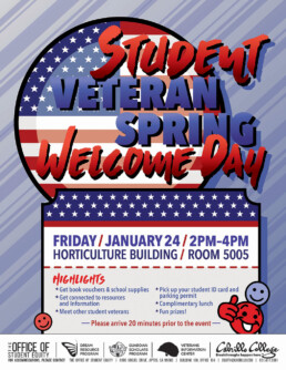 Student Veteran Spring Welcome Day 2020