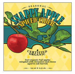 Snappy Apple Spiced Cider label